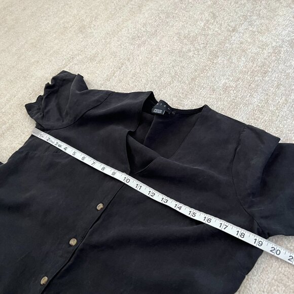 Hatch Noelle Linen Short Sleeve Black Jumpsuit 1 Maternity - Picture 8 of 11